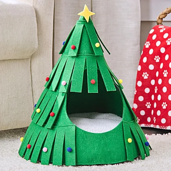 Christmas Tree Cat Bed - Image 3